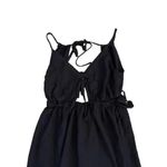 O'Neill O’Neill Viscose Black Front Tie Straps Slits Flowy Beach Maxi Womens Dress SZ S Photo 5