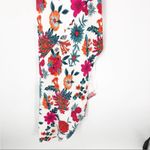 Haney Goldie Floral Silk Slip Midi Dress White Criss Cross Back 12 Photo 4