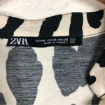 ZARA  Animal Print Long Sleeve Aline Button Mini Shirt Dress XS Photo 6