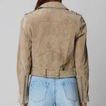 BLANKNYC Sand Stoner Suede Leather Cropped Moto Jacket Size S Photo 4