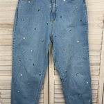 Universal Threads UNIVERSAL THREAD Women's Vintage Straight Embroidered Floral Jeans-10/30R Photo 0