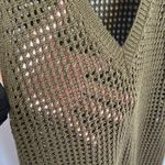 Anthropologie Olive Mesh Knit Top Photo 5