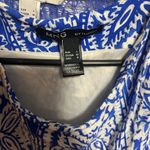 Mango  Blue and White Long Sleeve Dress Photo 1