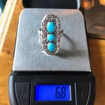 Sleeping Beauty Turquoise Sterling Silver Ring Size 6 Blue Photo 3