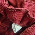 Maroon Ruffle Long Sleeve Ribbed Top (M) Red Size M Photo 5