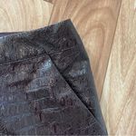 Rachel Comey  Brown Crocodile Embossed Skirt Size 28W 30W plus curvy New Photo 5