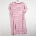 Oscar de la Renta  XL Nightgown Shift Pink Stripe Cotton Stretch Short Sleeve 233 Photo 1