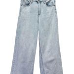 Risen Jeans Light Blue Wash High Rise Wide Leg Cropped Denim Women’s Size 29 | 8 Photo 2