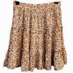 Cynthia Rowley Boho Tiered Paisley Print Stretch Waist Mini Skirt NWT Medium Womens Photo 4