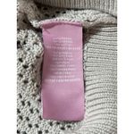 Muse Women's Gray Crochet Knit Crewneck Short Puff Sleeve Crop Sweater Top Sz M Size M Photo 3