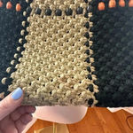 Handmade Black and Beige Crochet Bag Photo 4