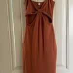 Hey Babe Cute cut off Rust Dress Orange Photo 3
