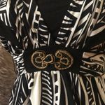 Camille La Vie Black & White Cap Sleeve Blouse M Photo 1