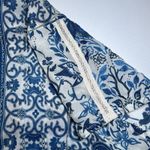 Johnny Was  Sheer Tiered Midi Sundress Boho Floral Embroidery Blue White Paisley Photo 5