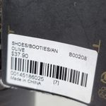 Forever 21 Suede Boots Womens 7 Green Leather Gold Rivets Block Heel Zipper New Photo 2