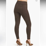 Spanx Women’s High Waist Faux Suede Leggings Size Small in Chocolate Brown Photo 6