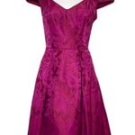 THEIA Fuchsia Shoulder Cap Formal Dress NWOT Size 10 Photo 3