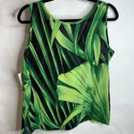 Loft michele michelle Deadstock Green Tropical Leaf Tank Top Sz 8 Photo 1