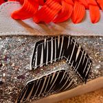 Dolce Vita Size 10 Zaga Silver Glitter sneakers Fashion Gym Shoes Zebra Accent Photo 10