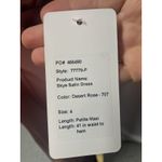 Revelry Skye Satin Desert‎ Rose Bridesmaid Dress Womens 4 Petite maxi Prom New Pink Size 4P Photo 2