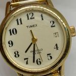 Timex  indiglo date women’s  watch gold silver tone 25mm Quartz 6.5” running Photo 1