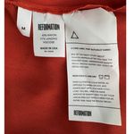 Reformation Winslow dress red orange flutter sleeve semi sheer wrap size M Photo 7