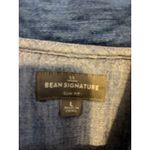 LL Bean Signature Womens Shawl Collar Cardigan Sweater Jacket Slim Fit Blue L Size L Photo 5