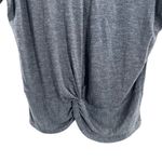 Juicy Couture Womens PlungeV Neck Lightweight Short Sleeve Heather Gray Top Med Photo 2