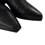 Steve Madden  Western Black Leather Cowboy Boots Coastal Cowgirl Size 8 Photo 5