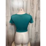 Love j Teal Ruched Front Crop Top – Size M Photo 5