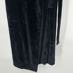 Ann Taylor NEW Black Velvet Wrap Dress Midi Length Short Sleeve Belted S… Photo 5