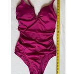 NEW Time And Tru Woman's Pink V Wire One Piece Swimsuit Medium (8 Photo 3