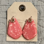 Anthropologie  Pink and Gold Teardrop Earrings Photo 0