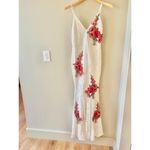 Luxxel  White Lace Dress With Embroidered Roses SMALL​​​​​​​​​​​​​​​​​​ Photo 1