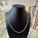 Sterling Silver 925 Paperclip Chain Necklace 18 inch Photo 0