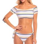 Cabana Del Sol  Swimsuit Stripe Bikini Size L NWOT Photo 0
