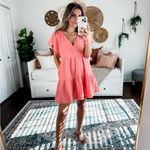 Universal Threads 🆕 Universal Thread Linen Blend Flutter Short Sleeve Mini Skater Dress Photo 2