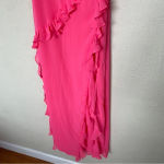 House Of CB HOUSE OF CB 'Sarina' Fuchsia Ruffle Maxi Dress NWOT size L Photo 11