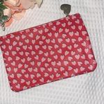 Heart Patterned Pink Pouch Photo 0