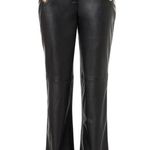 Derek Lam 10 Crosby x RTR Flare Faux Leather Sailor Pant in Black, Size US 8 Black Photo 0