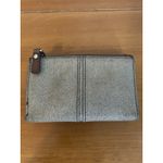Fossil Genuine Leather Suede Trifold Wallet Zipper Coin Pocket Photo 3