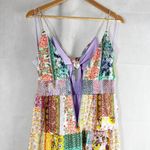 Alice + Olivia  Karolina Tie Front Maxi Dress in Vintage Summer Lavender Fields Photo 6