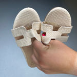 Crown & Ivy Raffia Slide Sandals - Women's 6.5 Tan Woven Slip-On Flats Photo 4