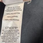 Chico's  Womens Jacket Top Sz 2 US Large Gray Faux Suede Mature Career Dark Preppy Photo 6