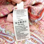 Venus Womens US 16 Shift Dress Paisley V-Neck Flare Sleeve Rust Multicolor Photo 7