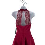 Lulus  NWT Women's Size‎ Small Red Lace Formal Flare Mini Dress Whimsigoth Photo 7