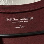 Soft Surroundings Burgundy scoop neck long sleeve tunic dress sz small Photo 3