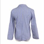 SheIn Classic Blue/White Striped Open Front Blazer Photo 5