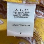 ALC Frank ALC Myra Floral‎ Mini Dress Women's Size 2 Yellow Beige Long Sleeve Photo 11