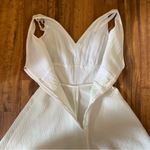 Vintage 70s Disco Extreme Flare Wide Leg Bell Bottom Jumpsuit White Size XS Photo 8